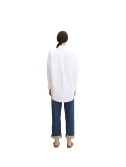 Tom Tailor Denim Blusen*Oversized Hemd white