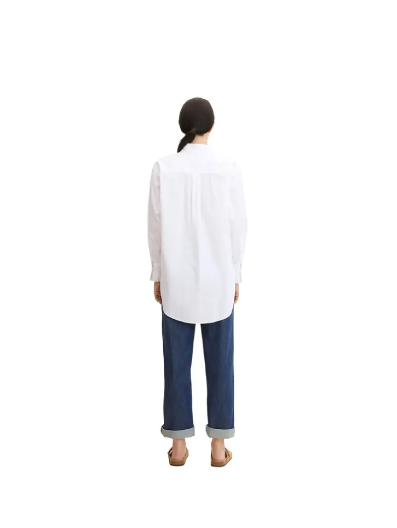 Tom Tailor Denim Blusen*Oversized Hemd white