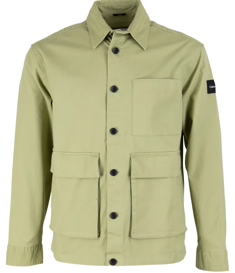 Calvin Klein Hemden*Oversized Hemdjacke Aus Baumwoll-twill olive