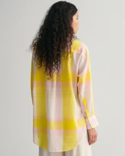 Gant Blusen*Oversized Madras Bluse canary yellow