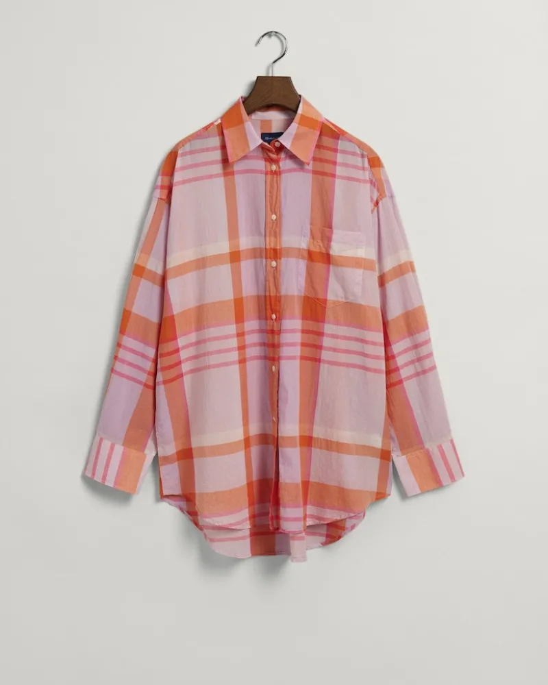 Gant Blusen*Oversized Madras Bluse soothing lilac