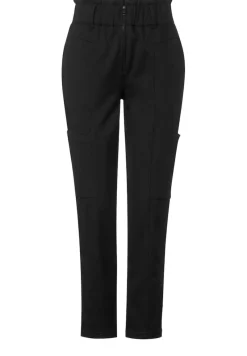 Street One Hosen*Paperbag Hose Black