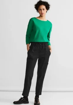 Street One Hosen*Paperbag Hose Black