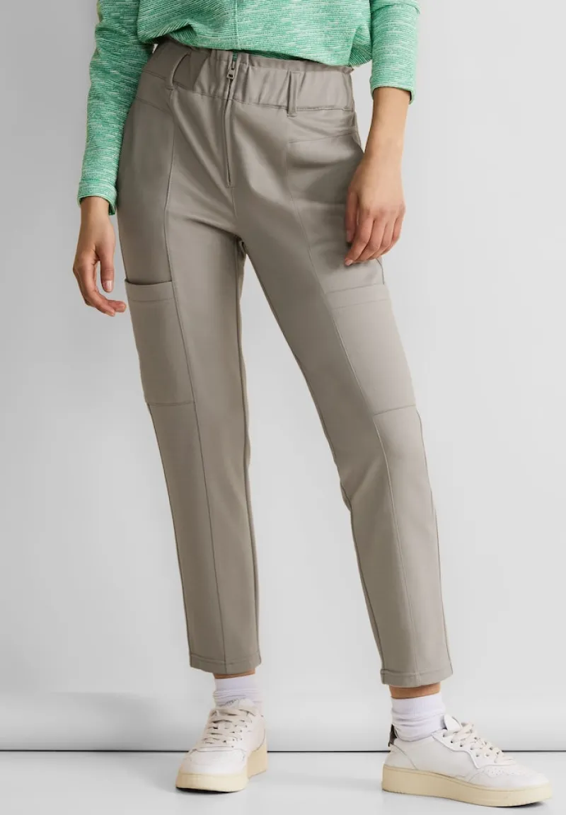 Street One Hosen*Paperbag Hose cool ivory