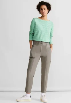 Street One Hosen*Paperbag Hose cool ivory