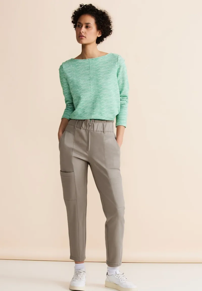 Street One Hosen*Paperbag Hose cool ivory