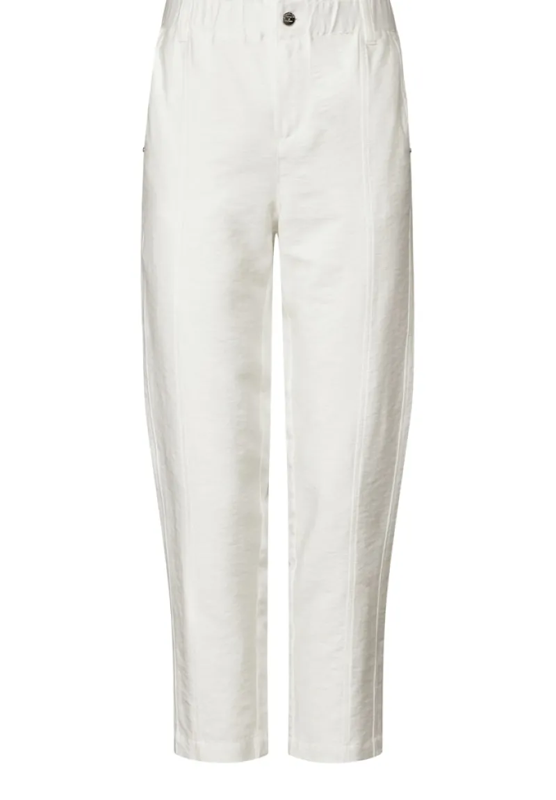 Street One Hosen*Paperbag Hose im Casual Fit off white