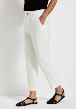 Street One Hosen*Paperbag Hose im Casual Fit off white