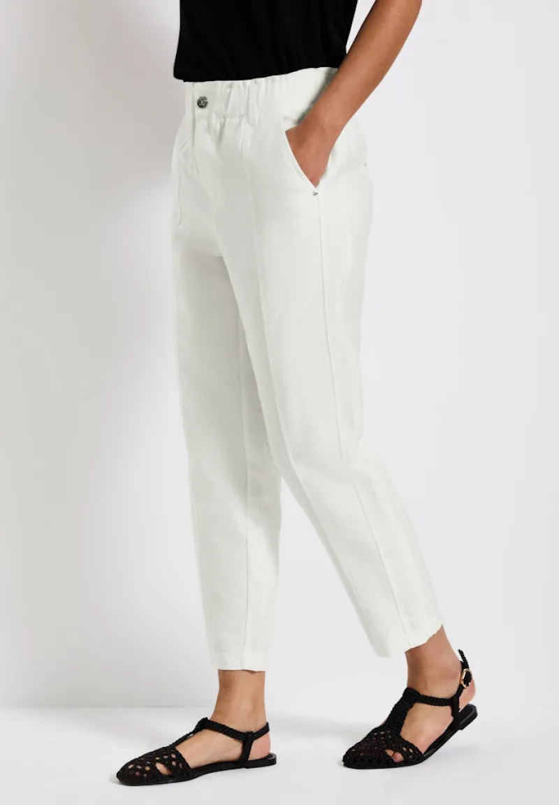 Street One Hosen*Paperbag Hose im Casual Fit off white