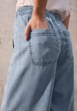 STREET ONE STUDIO Shorts*Paperbag Wide Leg Jeans light blue washed