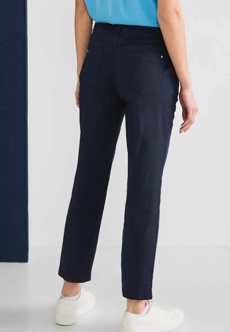 Street One Hosen*Papertouch Casual Fit Hose deep blue