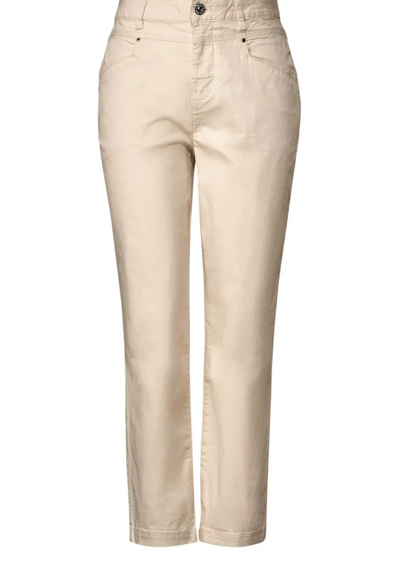 Street One Hosen*Papertouch Casual Fit Hose light smooth sand