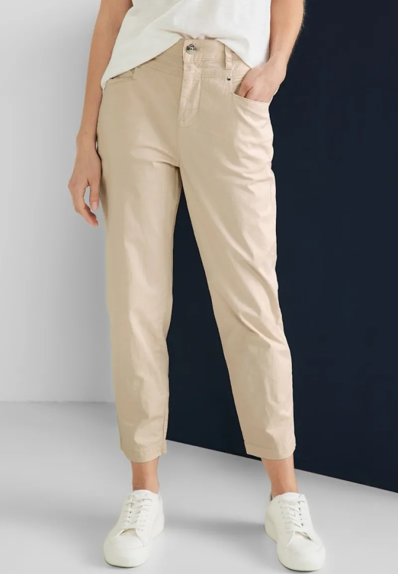 Street One Hosen*Papertouch Casual Fit Hose light smooth sand