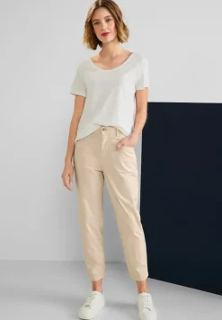 Street One Hosen*Papertouch Casual Fit Hose light smooth sand