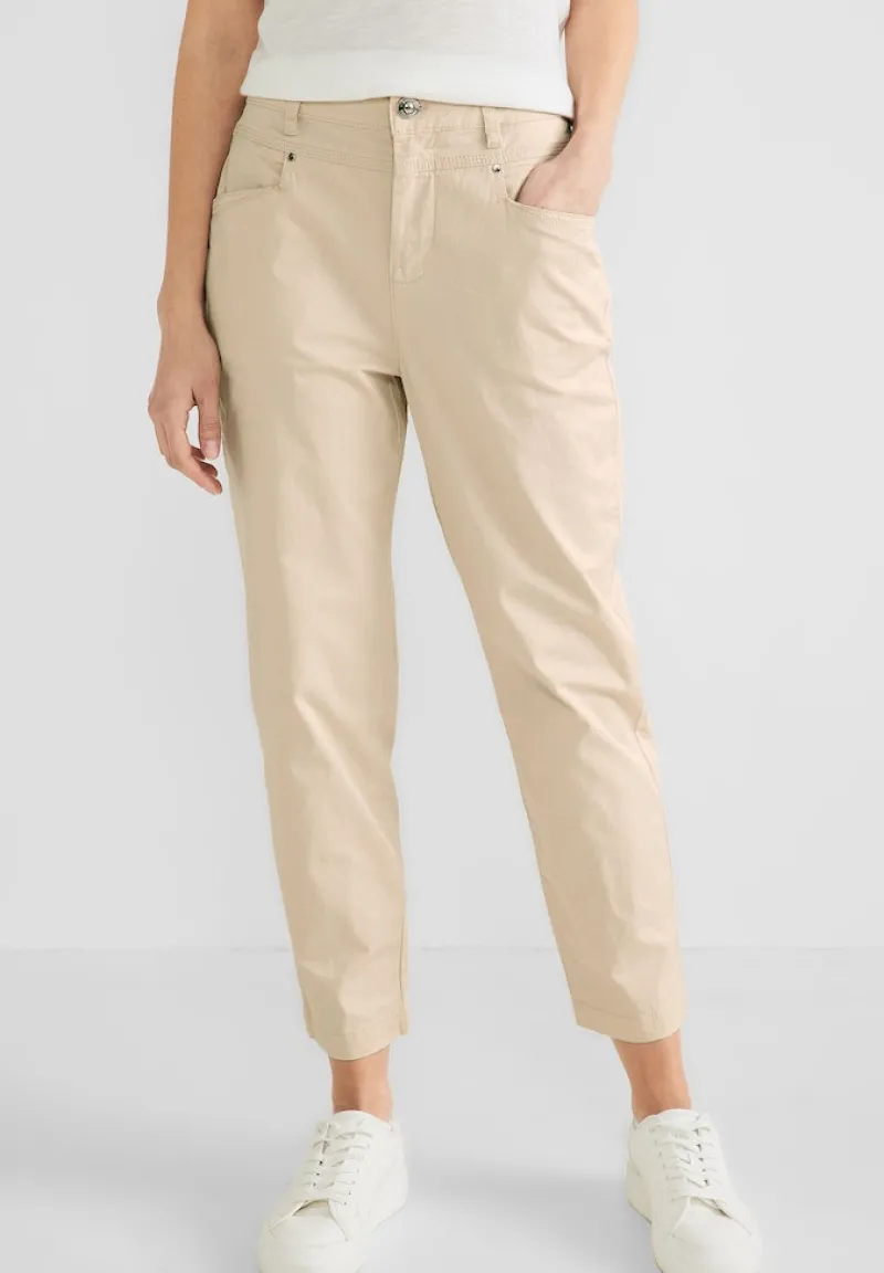 Street One Hosen*Papertouch Casual Fit Hose light smooth sand