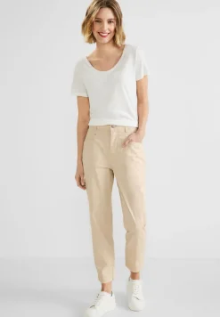 Street One Hosen*Papertouch Casual Fit Hose light smooth sand