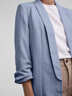 Pieces Jacken*PCBOSELLA 3/4 BLAZER NOOS BC kentucky blue