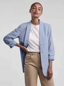 Pieces Jacken*PCBOSELLA 3/4 BLAZER NOOS BC kentucky blue