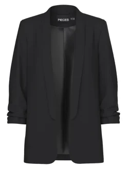 Pieces Jacken*PCBOSELLA 3/4 BLAZER NOOS BC Black
