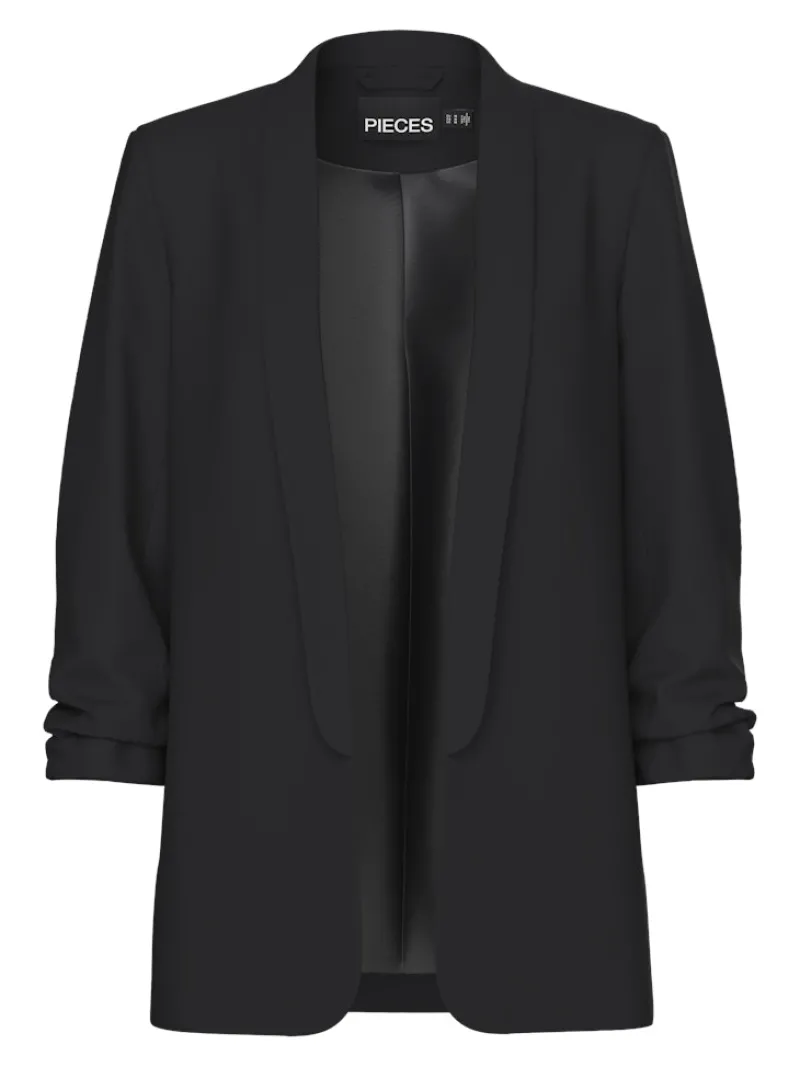 Pieces Jacken*PCBOSELLA 3/4 BLAZER NOOS BC Black