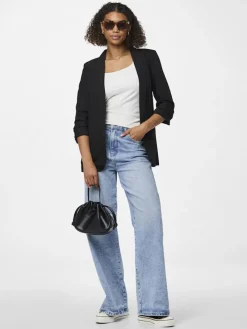 Pieces Jacken*PCBOSELLA 3/4 BLAZER NOOS BC Black