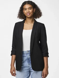 Pieces Jacken*PCBOSELLA 3/4 BLAZER NOOS BC Black