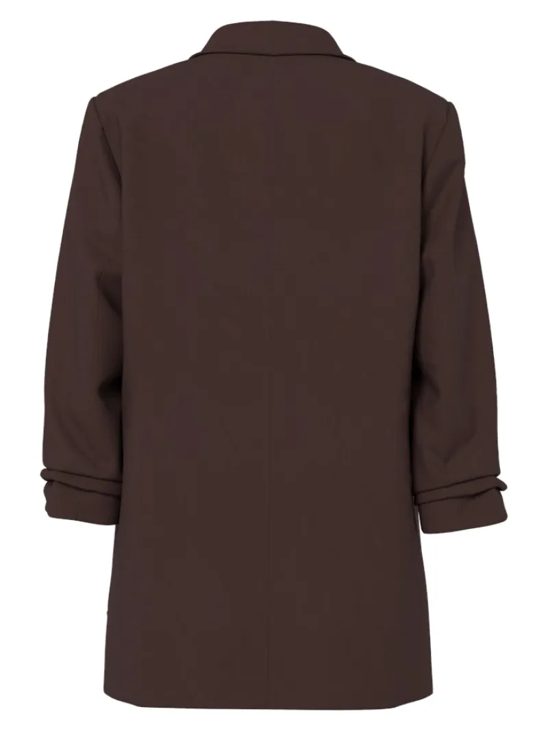 Pieces Jacken*PCBOSELLA 3/4 BLAZER NOOS BC Hot Fudge