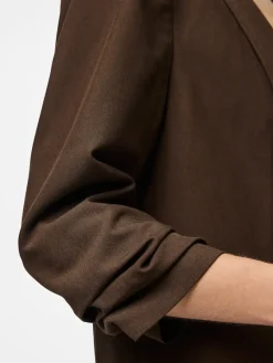 Pieces Jacken*PCBOSELLA 3/4 BLAZER NOOS BC Hot Fudge