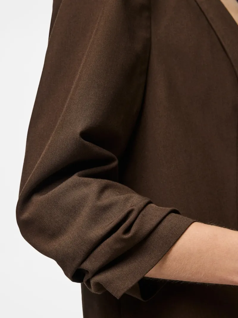 Pieces Jacken*PCBOSELLA 3/4 BLAZER NOOS BC Hot Fudge