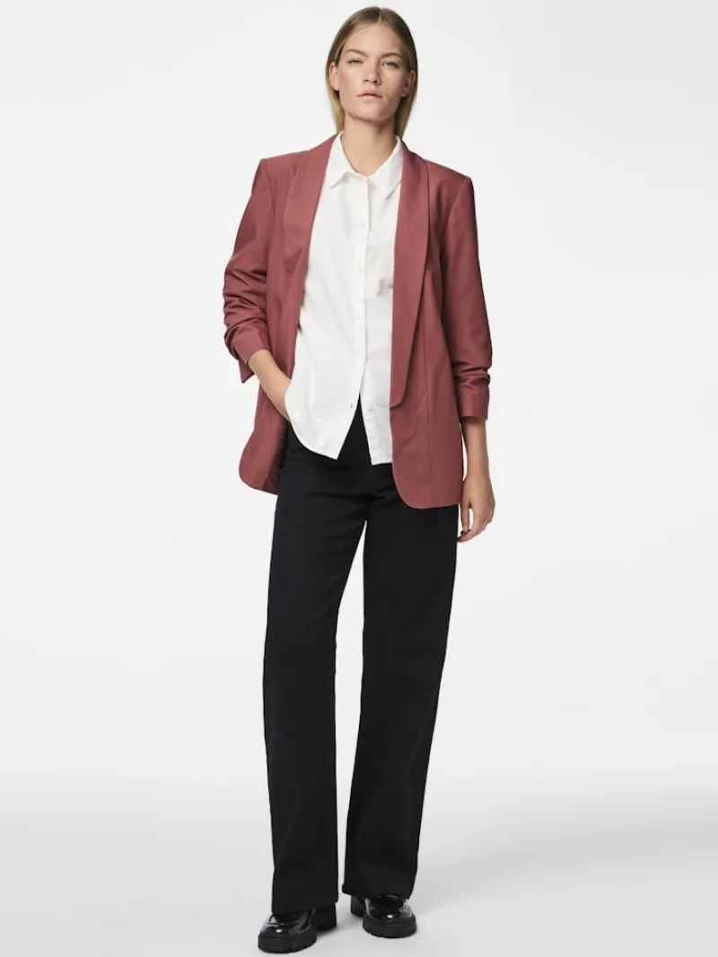 Pieces Jacken*PCBOSELLA 3/4 BLAZER NOOS BC Apple Butter