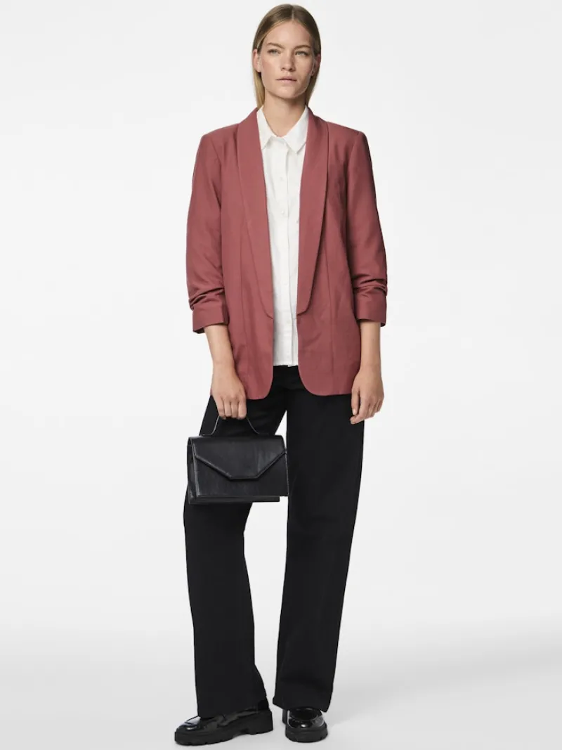 Pieces Jacken*PCBOSELLA 3/4 BLAZER NOOS BC Apple Butter