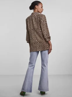 Pieces Jacken*PCBOSELLA 3/4 PRINTED BLAZER NOOS BC Natural