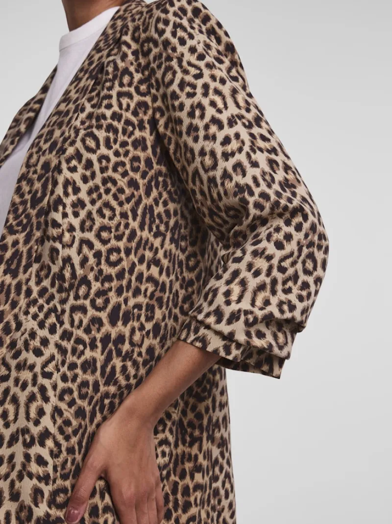 Pieces Jacken*PCBOSELLA 3/4 PRINTED BLAZER NOOS BC Natural