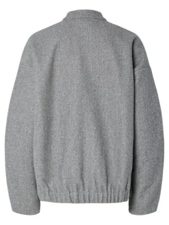 Pieces Jacken*PCDEBBIE LS BOMBER JACKET NOOS BC Light Grey Melange