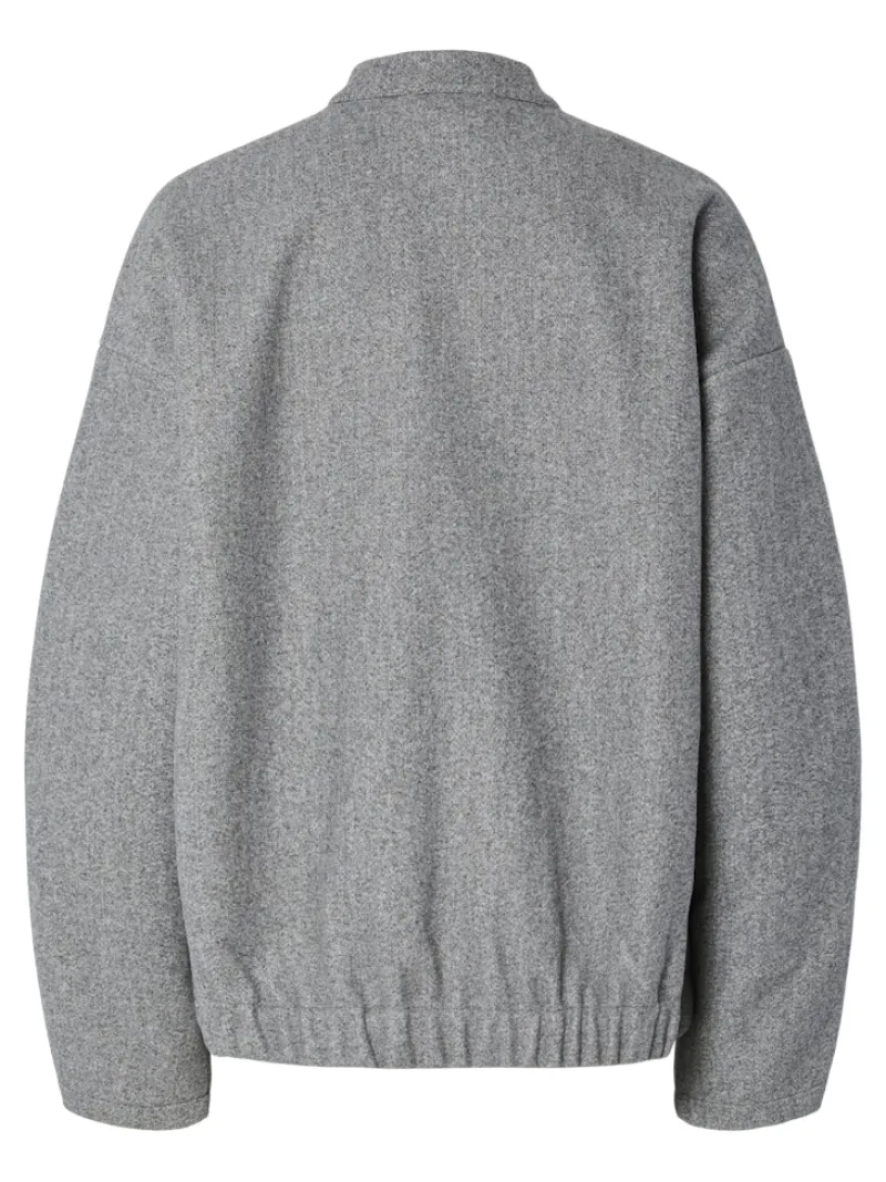 Pieces Jacken*PCDEBBIE LS BOMBER JACKET NOOS BC Light Grey Melange