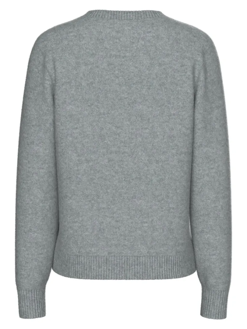 Pieces Pullover & Sweatshirts*PCMALOU LS KNIT CARDIGAN NOOS BC Medium Grey Melange