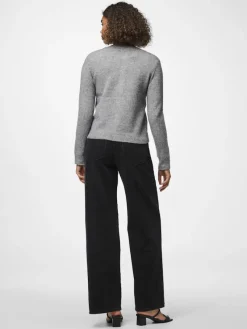 Pieces Pullover & Sweatshirts*PCMALOU LS KNIT CARDIGAN NOOS BC Medium Grey Melange