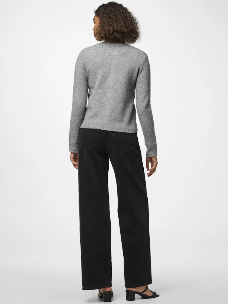 Pieces Pullover & Sweatshirts*PCMALOU LS KNIT CARDIGAN NOOS BC Medium Grey Melange