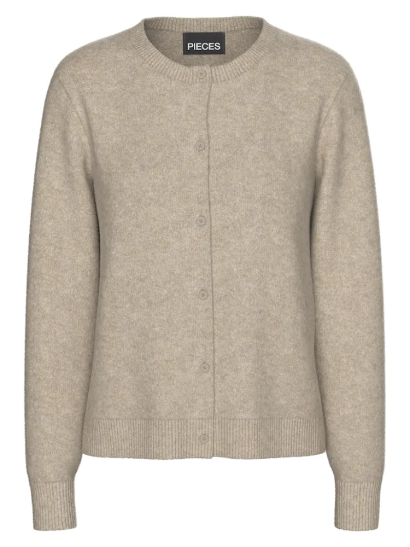 Pieces Pullover & Sweatshirts*PCMALOU LS KNIT CARDIGAN NOOS BC taupe gray