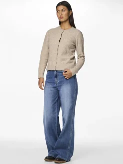 Pieces Pullover & Sweatshirts*PCMALOU LS KNIT CARDIGAN NOOS BC taupe gray