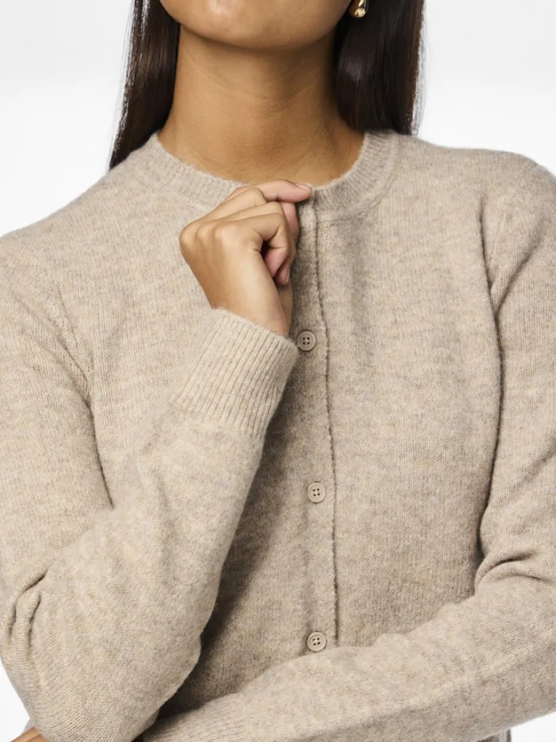 Pieces Pullover & Sweatshirts*PCMALOU LS KNIT CARDIGAN NOOS BC taupe gray