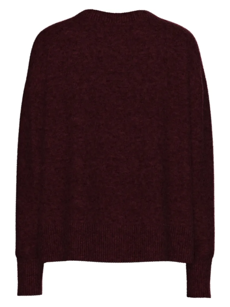 Pieces Pullover & Sweatshirts*PCMALOU LS O-NECK CUTLINE KNIT NOOS BC tawny port