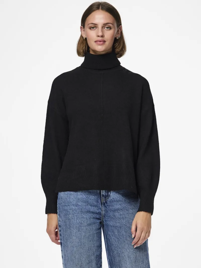 Pieces Pullover & Sweatshirts*PCMALOU LS ROLLNECK KNIT NOOS BC Black