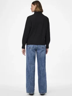 Pieces Pullover & Sweatshirts*PCMALOU LS ROLLNECK KNIT NOOS BC Black