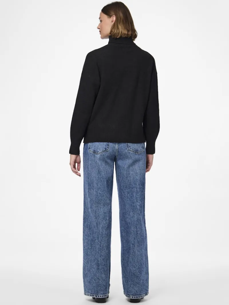 Pieces Pullover & Sweatshirts*PCMALOU LS ROLLNECK KNIT NOOS BC Black