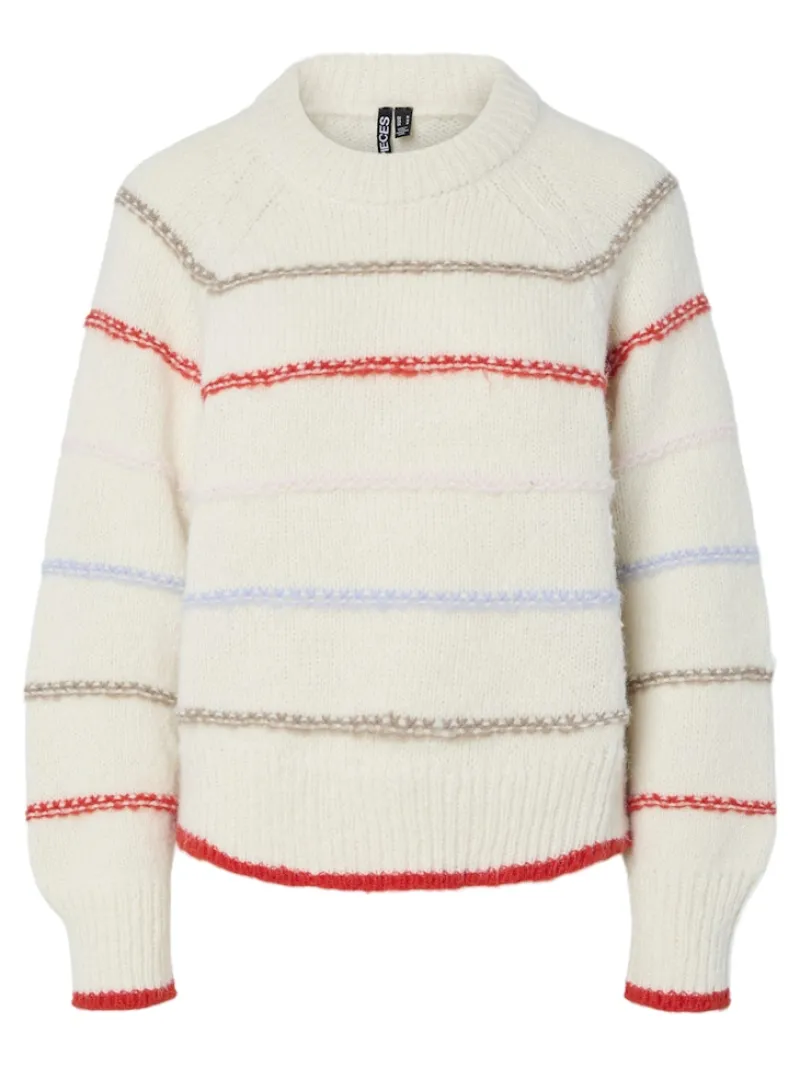 Pieces Pullover & Sweatshirts*PCNELIA LS O-NECK KNIT NOOS BC birch