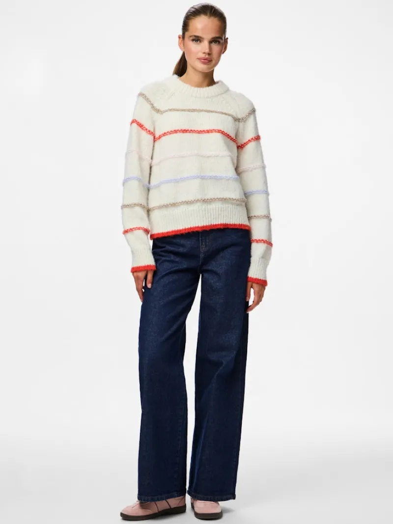 Pieces Pullover & Sweatshirts*PCNELIA LS O-NECK KNIT NOOS BC birch