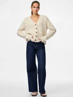 Pieces Pullover & Sweatshirts*PCNINA LS V-NECK KNIT CARDIGAN NOOS BC birch