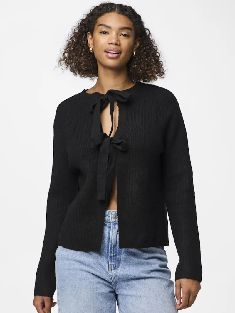 Pieces Pullover & Sweatshirts*PCSILLY LS REV TIE KNIT NOOS BC Black