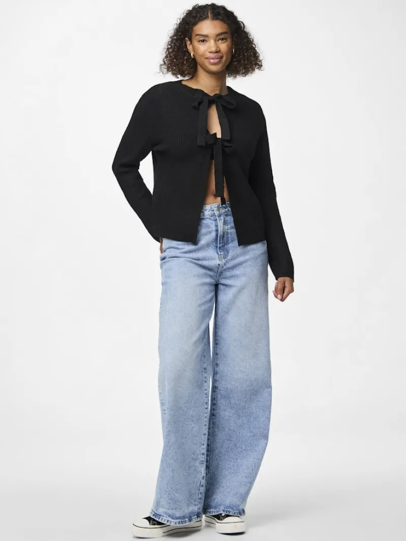 Pieces Pullover & Sweatshirts*PCSILLY LS REV TIE KNIT NOOS BC Black